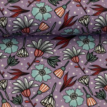 Preview: Canvas Garden Stories by Emjo Design Blumen auf Flieder von Swafing